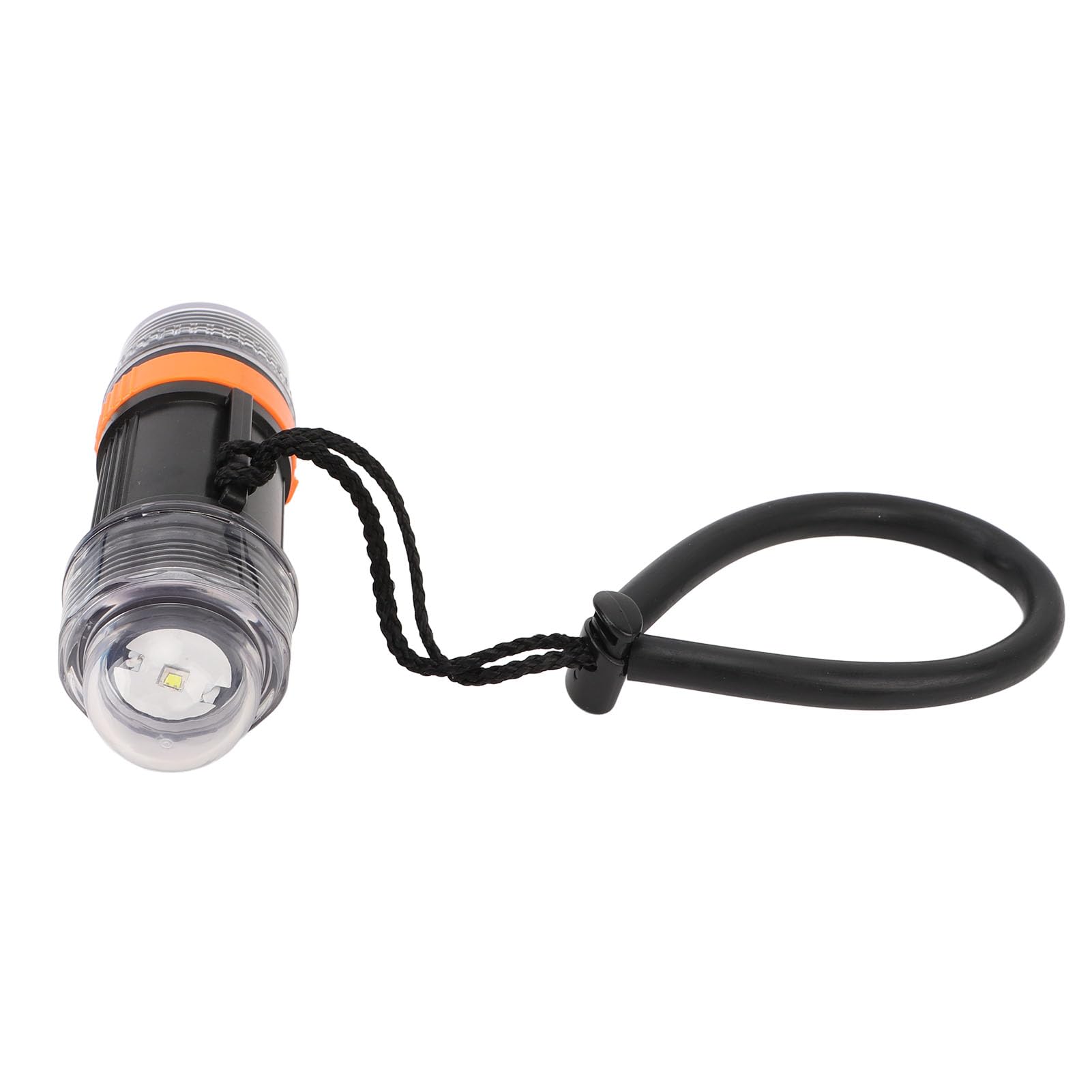 Luce stroboscopica per immersione Torcia subacquea a LED ad alta luminosità alimentata a batteria con tempo di combustione stroboscopico 72H 500LM per emergenza (Nera)