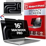 SightPro Magnetic Privacy Screen for MacBook Pro 16 Inch (2021-2024, M1, M2, M3, M4, Pro, Max) Removable Laptop Privacy Filter Shield and Protector