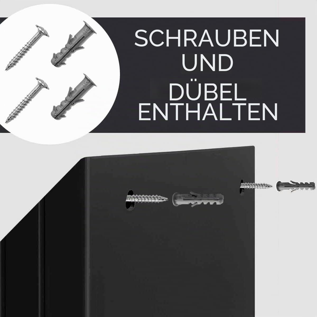 Acrimet Vertikaler Dreifach Ablageordner Organizer, Aktenablage (Kunststoff) (Schwarz Farbe)