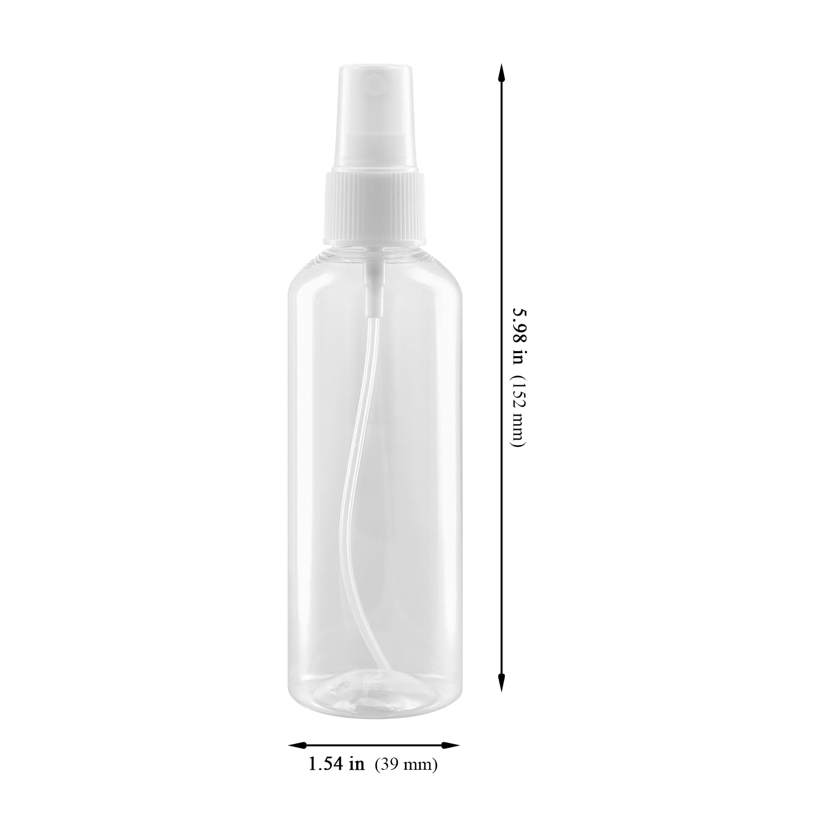 MUKSEUT 40 flaconi spray da 100 ml, in plastica, trasparenti, ricaricabili, con tappo, per oli essenziali, toner, profumi