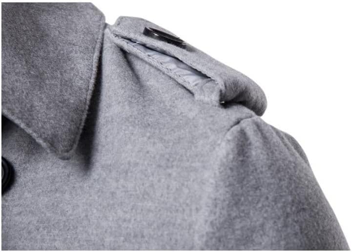 WOLEN] GDDZA ロングウール & ブレンドコートメンズ秋冬ダブルブレスト