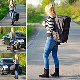 Foldable 40L Gym Bag - Mens & Womens - Sports Duffle - Travel & Airport Bag - Black with Shoe Compartment & Wet Pocket - Waterproof - Image 5