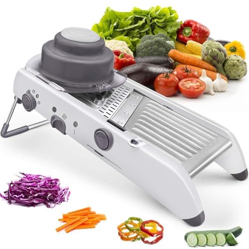 Mandolina Ajustable 18-en-1 Acero Inoxidable para Vegetales miniatura 2