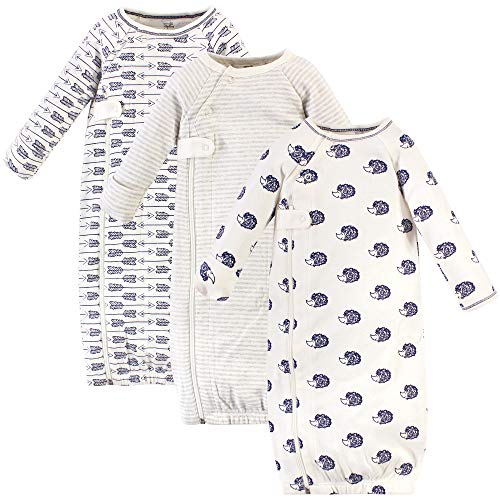 Touched by Nature Baby Girls' Organic Cotton Zipper Gowns