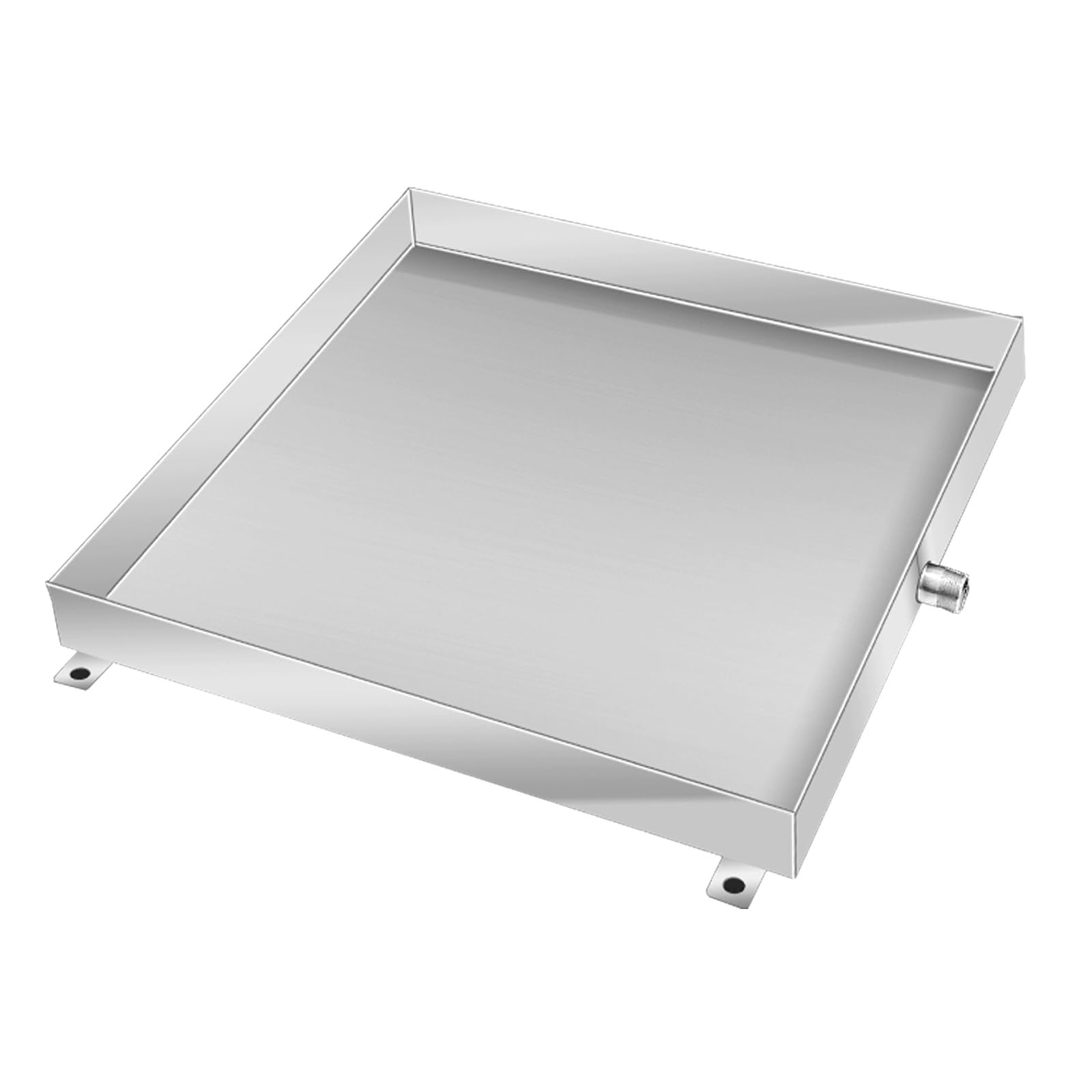 Bandeja de Drenaje de Condensados de Acero Inoxidable, Bandeja Aire Acondicionado con Drenaje, para Climatiseur Split Intérieur extérieur(50 * 50 * 4cm/20 * 20 * 2in)