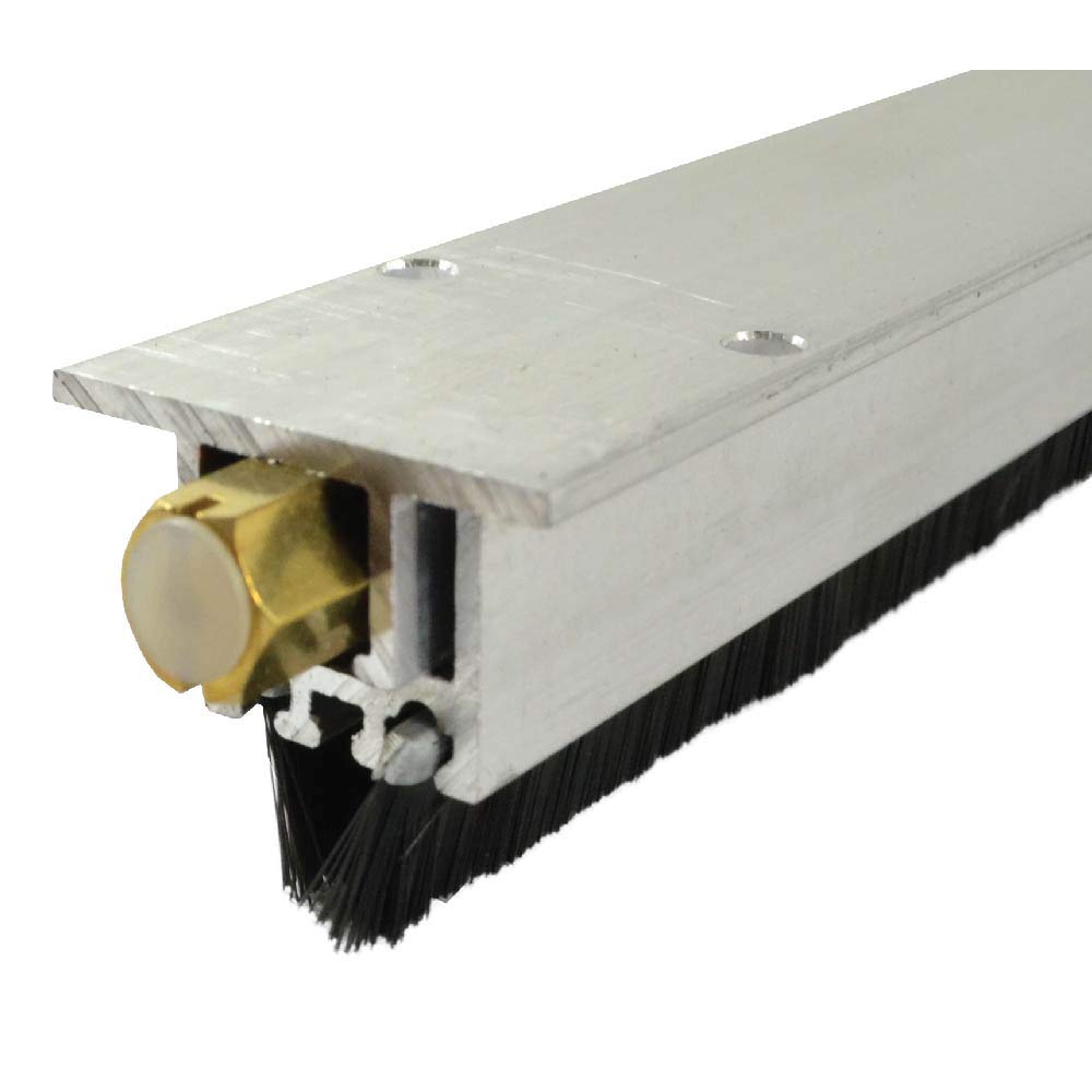 Hollow Metal/Mill Aluminum/Concealed Automatic Door Bottom Sweep with Double Nylon Brush (72553MA), SMS #6 x 1/2'' supplied, (36'' L x 1-3/8''W x 3/4'' H)