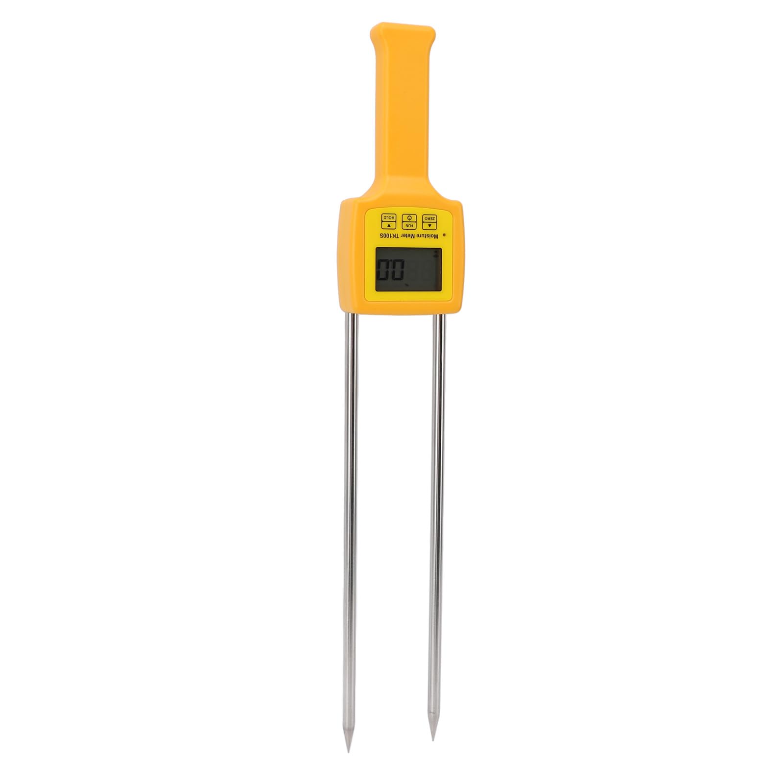 SUNGOOYUE Probador de Humedad de Grano, Medidor de Humedad de Grano Portátil ABS con Sonda de Acero Inoxidable de 11 Pulgadas, LCD Retroiluminada Resolución de 0,1% Apagado Automático para