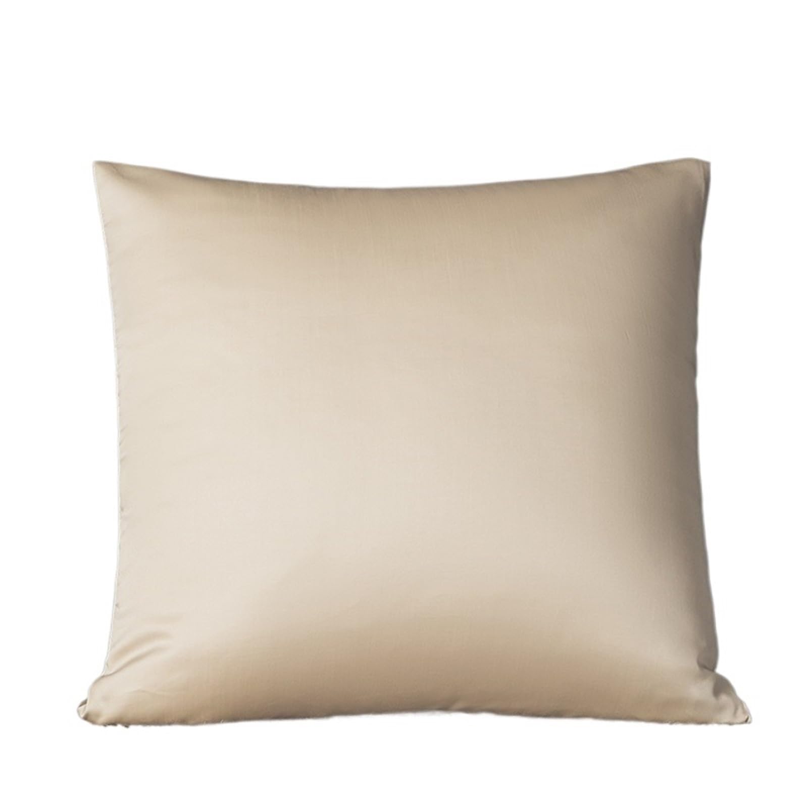 Silk pillowcase Silk Pillow Cover Cushion Zipper Pillowcase Silver Lon Infused Silky Decorative Sofa No Core(Champagne,30x50cm)