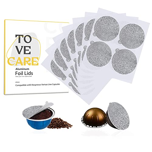 K capsule Vertuo riutilizzabili per capsule VertuoLine con guarnizioni in foglio di alluminio da 50 pezzi compatibili con capsule Nespresso Vertuoline  15