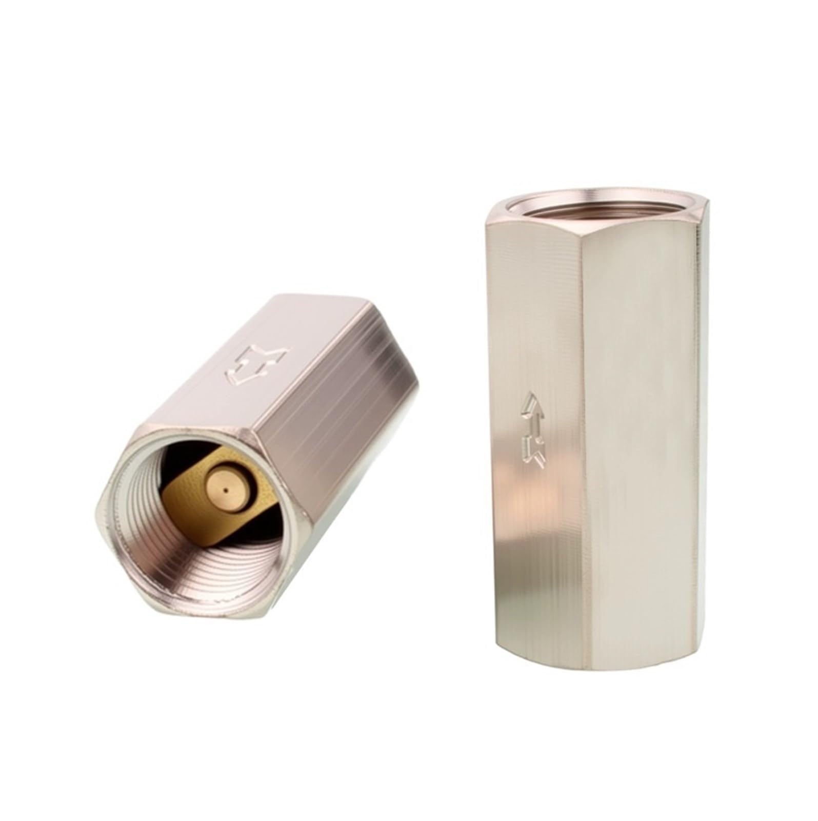 Lot de 5 clapets anti-retour pneumatiques filetés 1/8" 1/4" 1/2" 2,5 cm G filetés 1 voie anti-retour (2 pièces 1I4 FF BSPP)