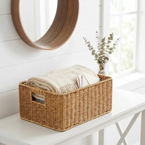 Panier de rangement grande capacité style rustique maison et bureau - 7