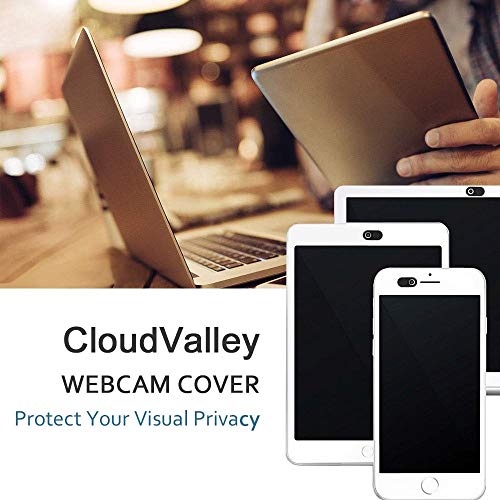 Cloudvalley Webcam Cover Slide[2-Pack], 0.023 Inch Ultra-Thin Metal Web Camera Cover For Macbook Pro, Imac, Laptop, Pc, Ipad Pro, Iphone 8/7/6 Plus, Protect Your Visual Prvacy [Black] #TOP6