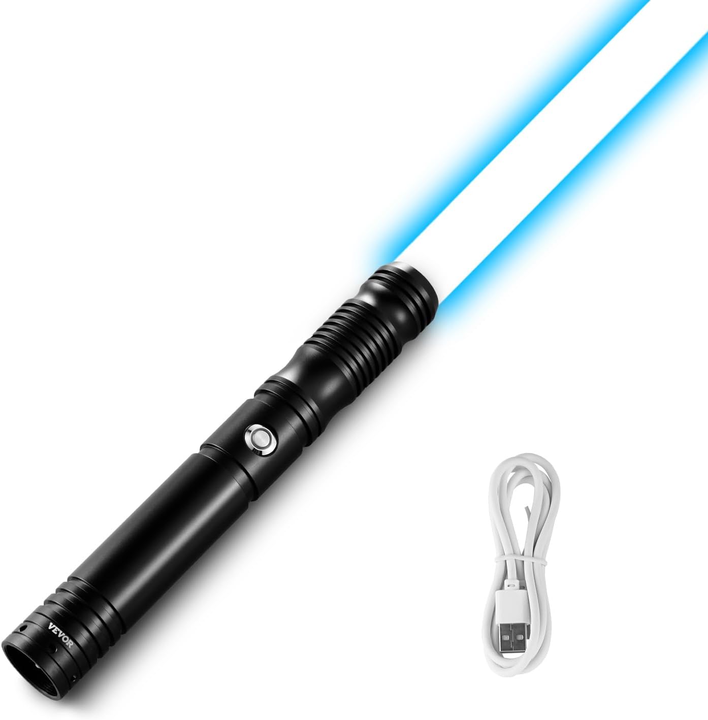 VEVOR Light Sword, 40" Light up Sword with 12 RGB Colors, Mute Mode and Realistic Handle, Rechargeable Light Up Toy for Adults and Kids, Christmas Day, Halloween Cosplay, Birthday, Black