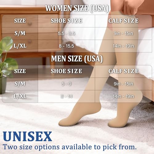 Image of FEYHAY Copper Compression Socks (3 Pairs) 15-20 mmHg Circulation is Best Athletic & Daily for Men & Women, Running, Climbing