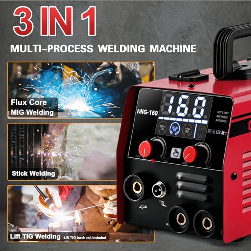 Image of 160Amp 3 IN 1 Welder, MIG /Lift TIG /Stick Welding Machine 110V