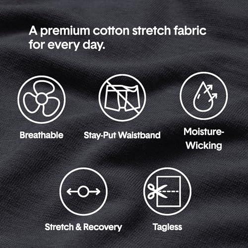 Tommy John Men's Essential Cool Cotton Stretch Boxer Brief Underwear - 6" 3-Pack, Breathable, Moisture-Wicking, Support Pouch4