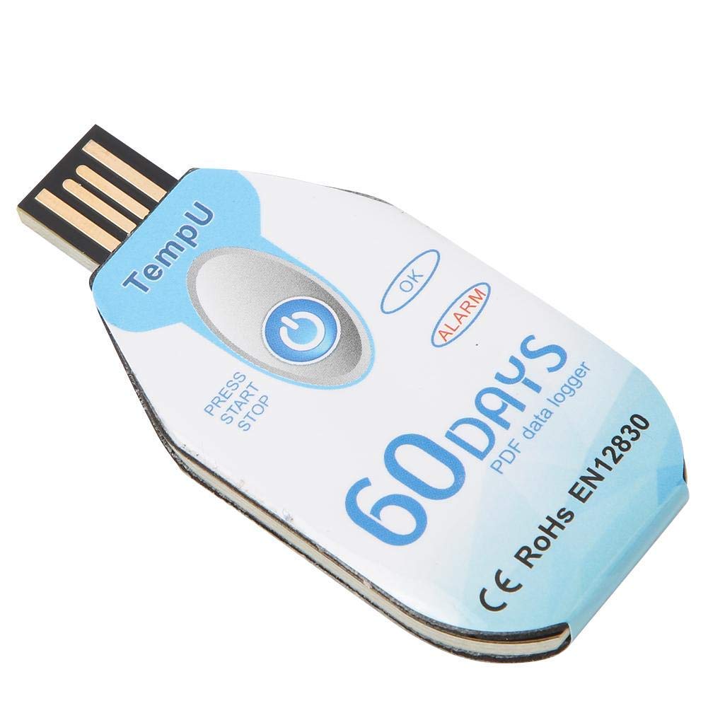 Walfront Registratore di Dati di Temperatura PDF Monouso Porta USB Porta 10000 Punti Utilizzati per Monitorare Il Processo di Trasporto e Conservazione degli Alimenti