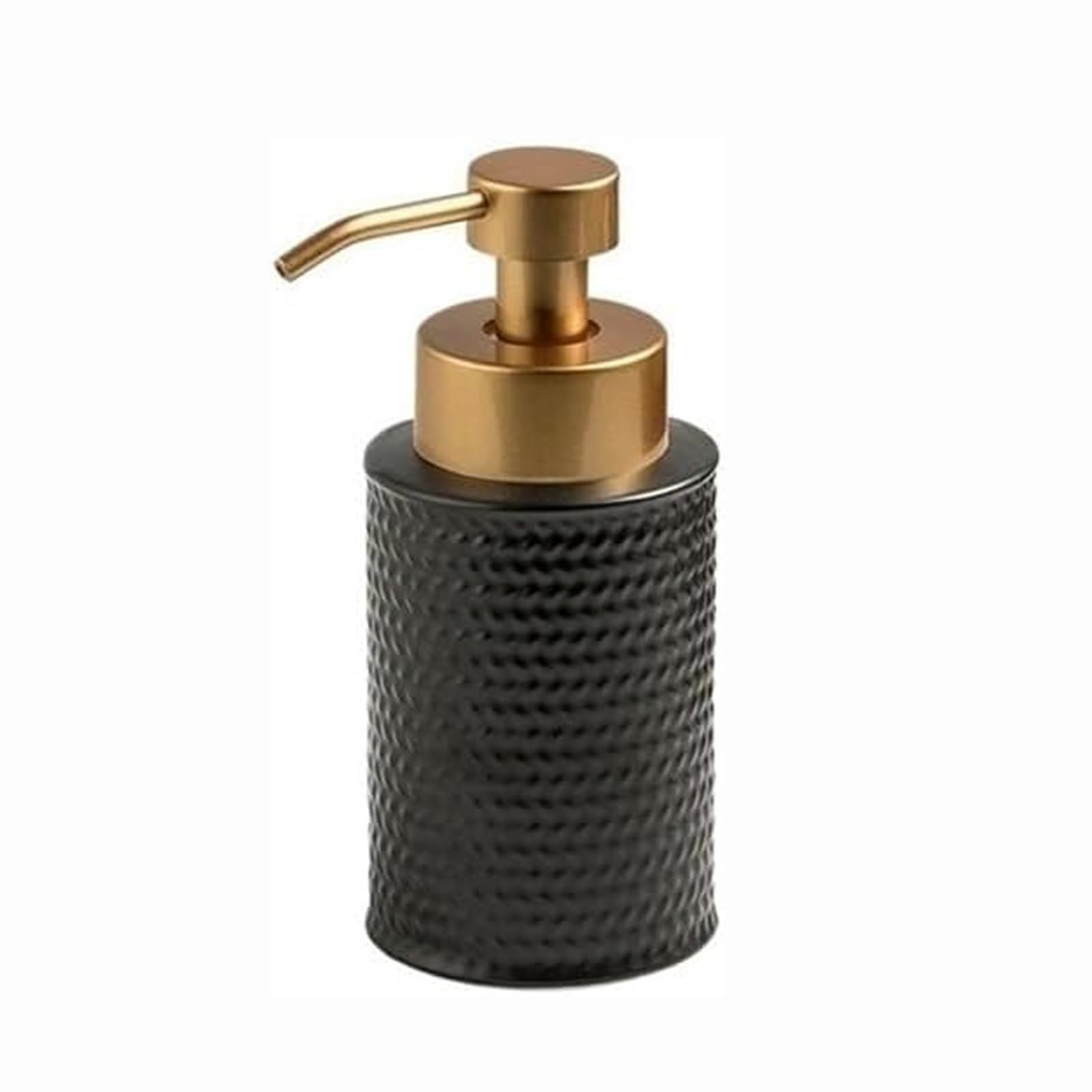 Kxaoxgrc Nero Glass Soap Lotion Dispenser Set, Ceramic Hand Soap Dispenser 300Ml Refillable Less Steel Pump For Kitchen Black