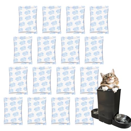 Calmorazen 16pcs Pet Food Desiccant Bag Compatible with Honeyguaridan Automatic Cat Feeder,