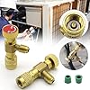 2 Pieces Liquid Safety Valve, R410A R22 Air Conditioning Refrigerant Brass Flow Control Valve for Connecting Adapter #5
