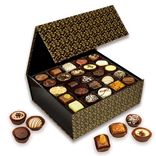 Amelie Chocolat Luxury 75 Chocolate Collection | Luxury Handmade Chocolates | Adult Chocolate Gifts | 75 Assorted Chocolates | Belgian Gifts | Assorted Fillings