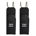 MARSJONE Buckle Free Belt Hook Set of 2, Invisible Elastic Waistband Extender with Metal Hooks for Jeans Pants Workwear, No Buckle Comfort Strap Accessory for Men and Women