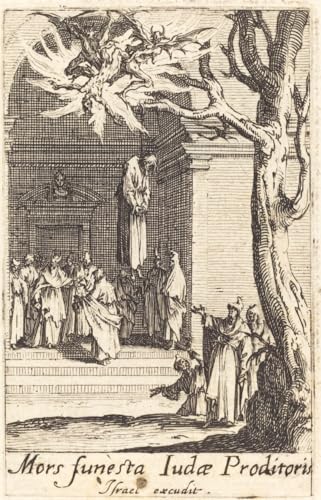 Mural en lienzo La muerte de Judas de Jacques Callot, un regalo artístico de 60x90cm