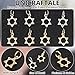 UNICRAFTALE 12Pcs 2 Colors Star of David Charms 14K Gold Plated Diamond Star Pendant Rhinestone Hollow Star Charms Small Charms with Jump Ring for DIY Crafts Bracelet Necklace Jewelry Making