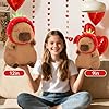 SHINUOER Capybara Plush Cute Capybara Stuffed Animal Kawaii Plush with Strawberry Hat Capybara Gifts Cute Plush Pillow Valentines Day Gifts for Kids Boys Girls 12 Inch #3