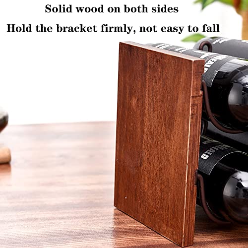 Estante para vinos 6 botellas madera y metal blanco miniatura 5