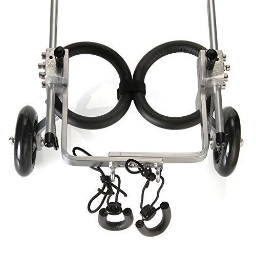Adjustable Aluminium Dog Wheelchair for Small Pets, Rehabilitation Aid Hind Leg Mobility Cart for Dogs and Cats - Image 5
