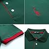 STTLZMC Mens Casual Short Sleeve Polos Tennis Golf Classic Polo Shirts (4XL, Dark Green) #4