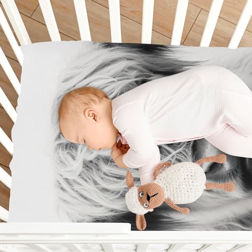 Image of Highland Cow Crib Sheets, Crib Sheets for Boys Girls, Breathable Soft Standard Toddler Crib Sheet 52 X 28 Inches