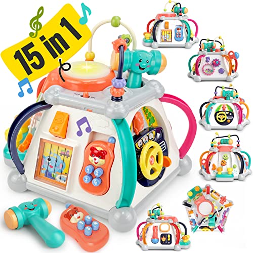 Toys for 1 Year Old Boy Gifts 15in1 Activity Cube Baby Toys 6 to 12