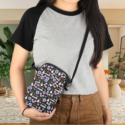 Image of Craft & Sewing Gift for Women Friend Sewing Accessories Cosmetic Bag for Mother Aunt Sister (Cartoon Cor-al C Bag)