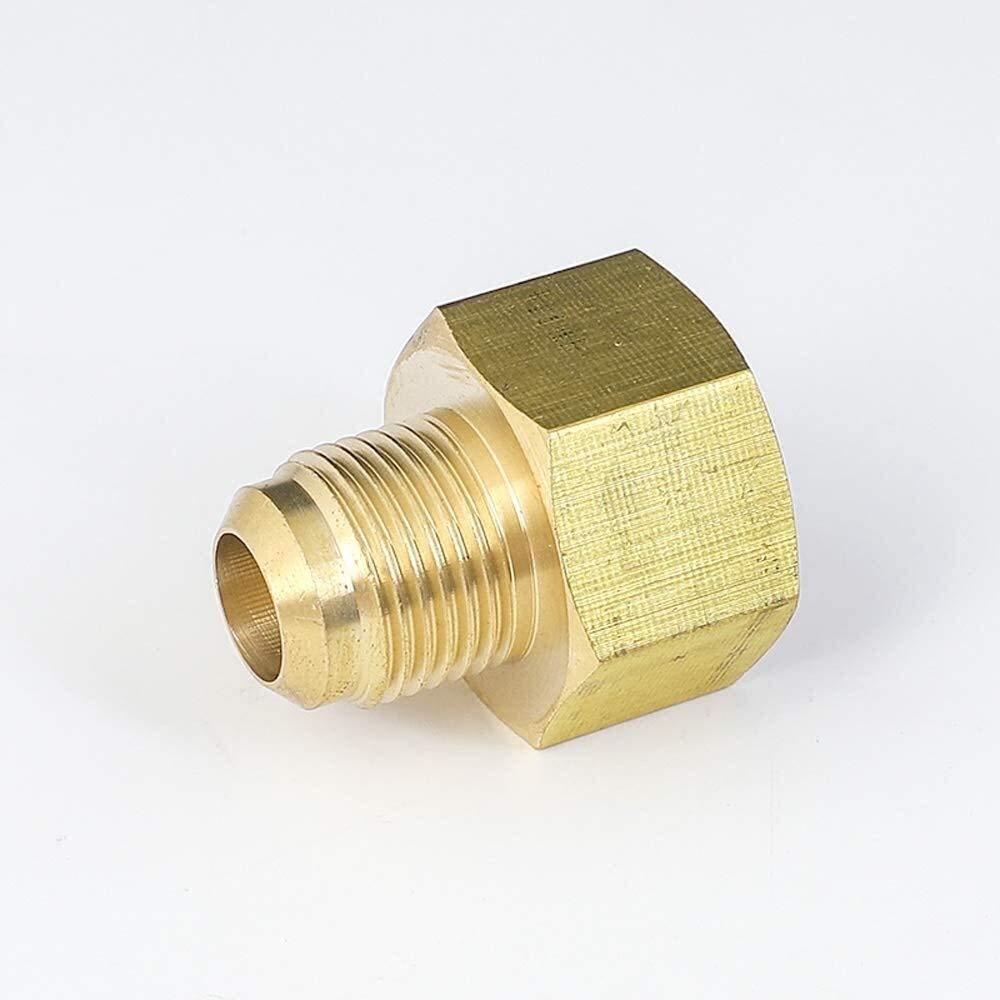 Raccordi filettati Raccordi per tubi in ottone 45 gradi SAE 1/4" 3/8" 1/2" 3/4" Raccordo di riduzione svasatura Riduttore Connettore per tubi in ottone Acqua Gas Aria Combustibile Convertitore per ru
