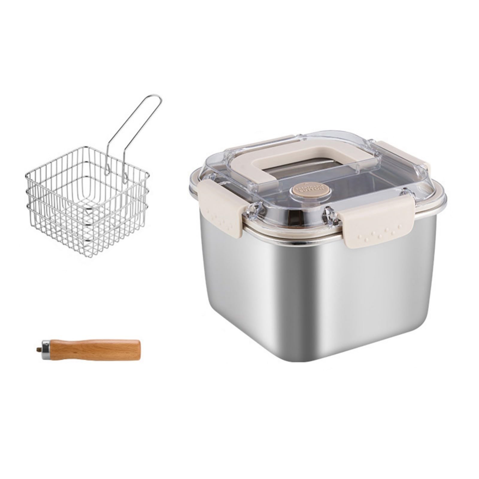 XAGMODSHN Set Pentole da Campeggio Multiuso in Acciaio Inossidabile Combina Frittura Funzioni Ebollizione Fuochi da Campo Leggeri Cottura Pentola da Campo Multifunzionale