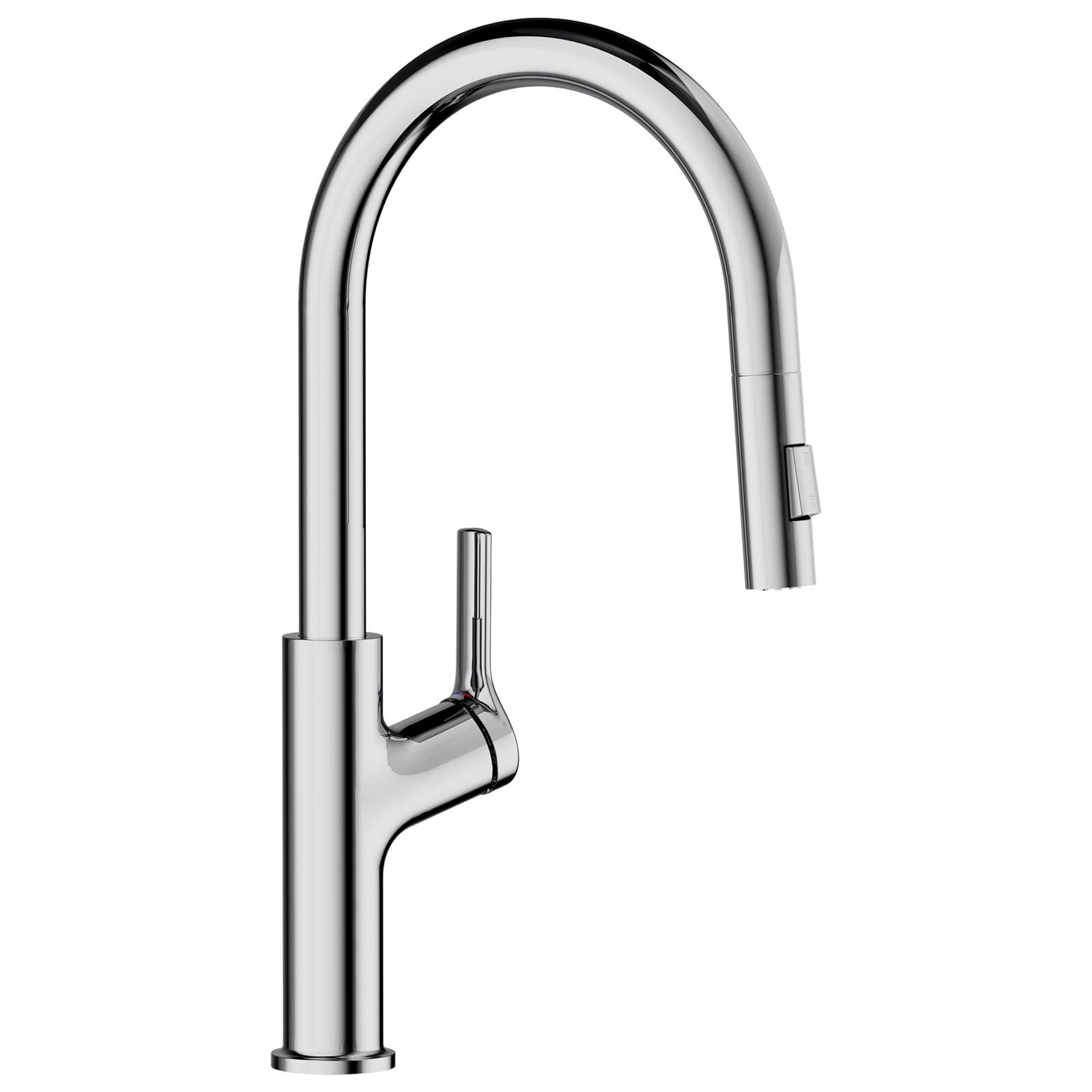 CECIPA Grifo de cocina extensible, de aleación de zinc con alcachofa, dos tipos de chorro de agua, mezclador de alta presión para cocina, giratorio 360°, cromado