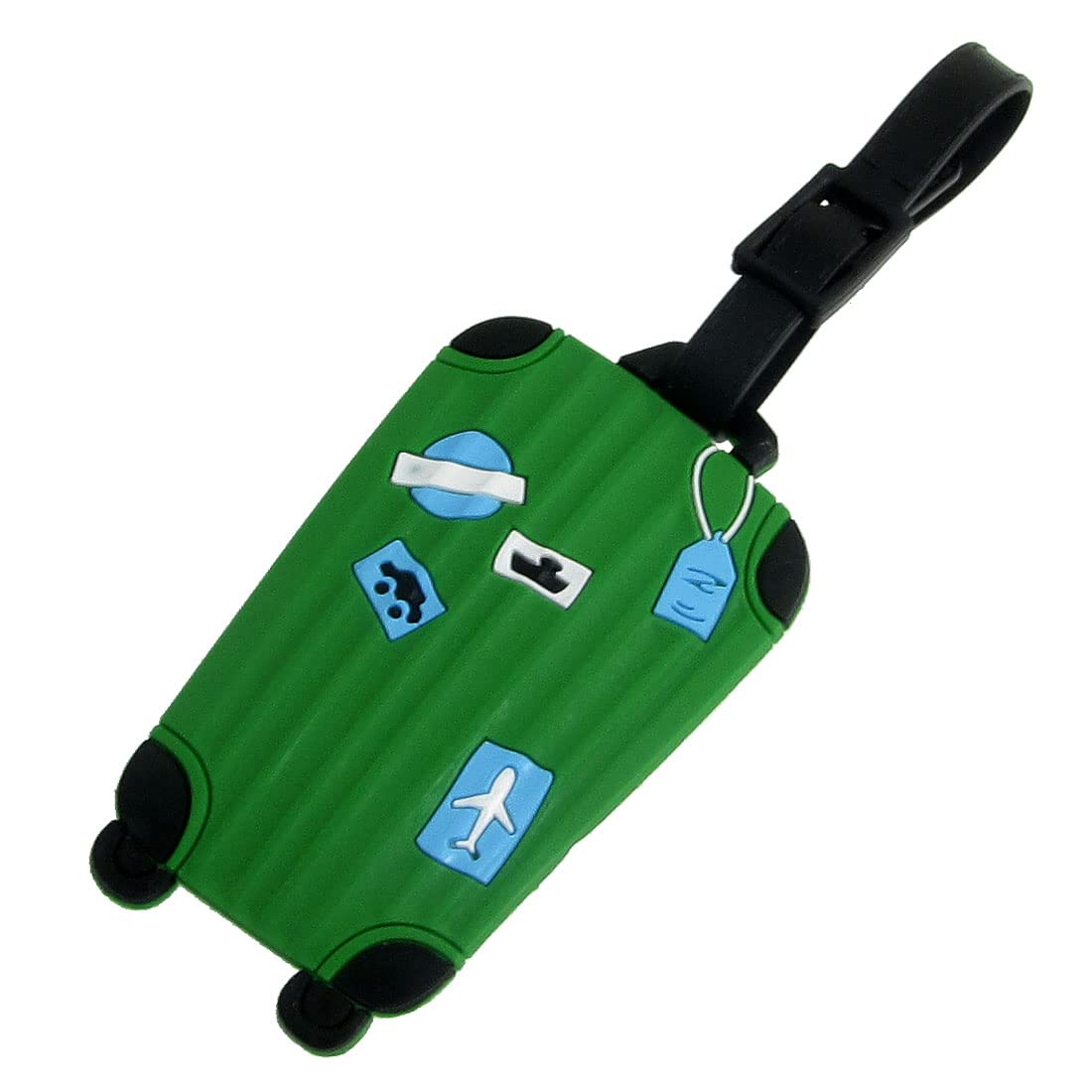 ZHuidjoZHuidjo Luggage Shaped Green Soft Plastic Tag for Suitcase (SN: 6c0 fcc 0e2 13f 425)