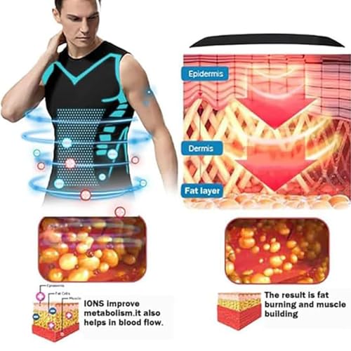 Evolv-Off V Boost Men Shirt, Comfortable Breathable Shape Wear Shoulder Compression Vest, Shaping Sleeveless V Neck Tank Top4