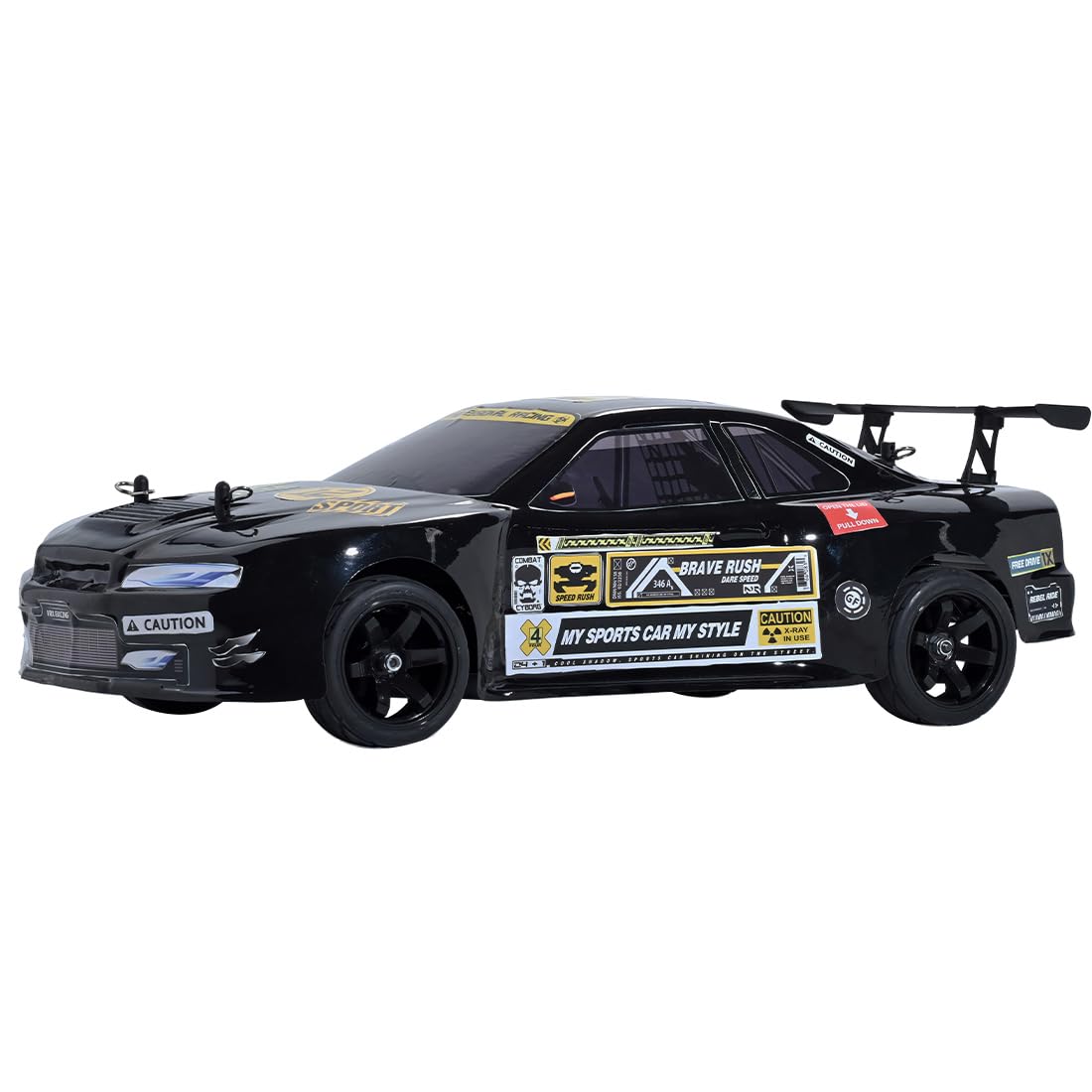 VRX RH1003 Nitro RC Auto 1/10, motore a combustione, veicolo da corsa RC con 60 km/h ad alta velocità, telecomando 2,4 G, motore CY-18, per adulti, RTR nero
