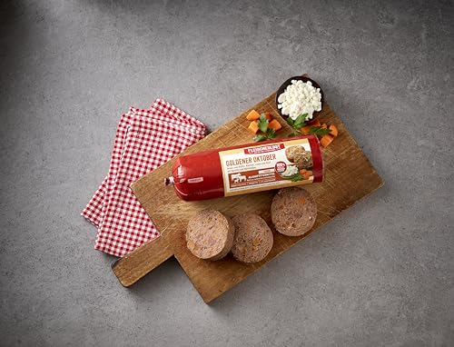 Fleischeslust Goldener Oktober Seniormenü mit Rind, Wachtel, Lamm mit Spirulina, Kamille u. Hüttenkäse Wurst (1 x 800 Gramm)