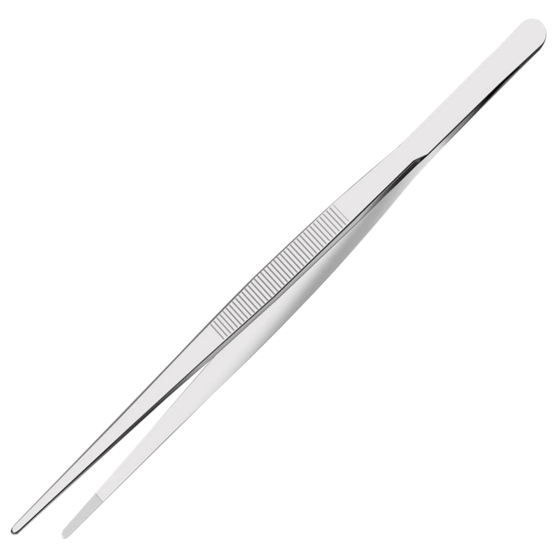 Große Edelstahl Pinzette Extra Lange Gerade Pinzette 30 cm mit präzisionsgezahnter Spitze für Aquascaping, Gartenarbeiten, Kochen, Industriearbeit, Laboreinsatz
