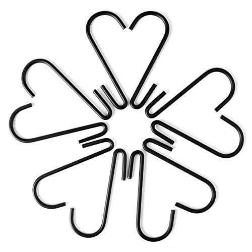 Vdomus Pot Rack Hooks Black S Style For Kitchen Pot Hanging, Set Of 10 (Black) #TOP4