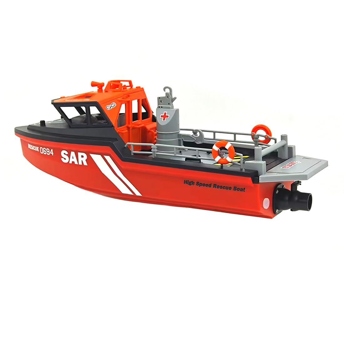 Model łodzi ratowniczej w skali 1/32, 2,4 G, 8 km/h, szybki statek RC, prezent dla entuzjasty statków modelowych (wersja RTR)
