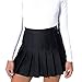 JiXuan Mujeres Niñas Corto Cintura Alta Falda Plisada Falda Escolar Tenis Falda Plisada Mini Deporte Elástico Falda