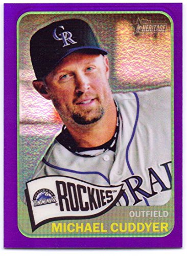 Michael Cuddyer 2014 Topps Heritage Chrome Purple Refractor #33 - Colorado Rockes