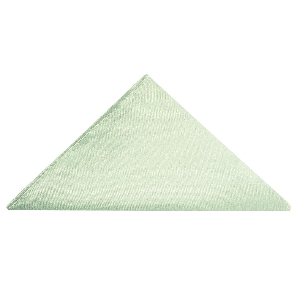 TIES R US Plain Pale Mint Satin Pocket Square