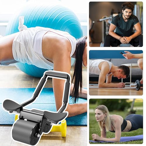 YRTUOP Rueda Abdominal,Equipo Silencioso con Rebote Automático - Rodillo de Entrenamiento Abdominal - para Principiantes Hombres Mujeres en Hogar Gimnasio Viaje - imagen 4