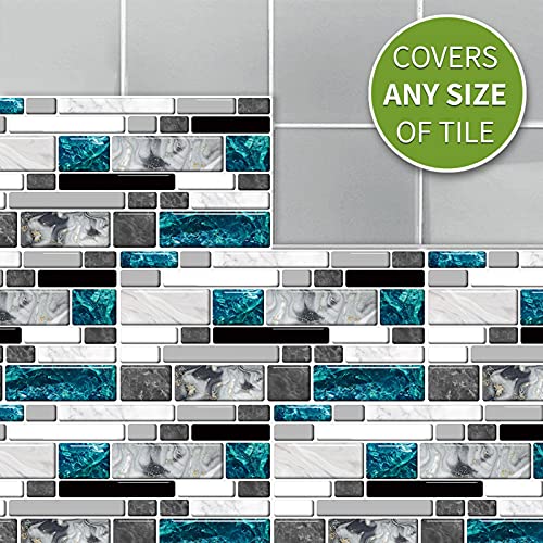 2D Peel And Stick Backsplash Tile,27-Sheet Self-Adhesive Kitchen Backsplash Tiles In Marble,7.87"X3.94" Wall Stickers For Bathroom,Living Room #TOP3